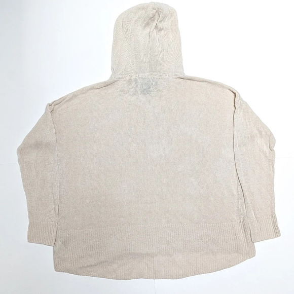 TAHARI Linen Blend Hooded Sweater Medium M - Picture 2 of 8